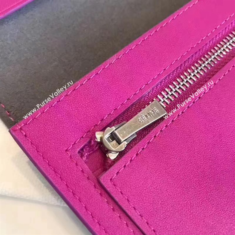 Celine large gray v wallet rose bag 4539