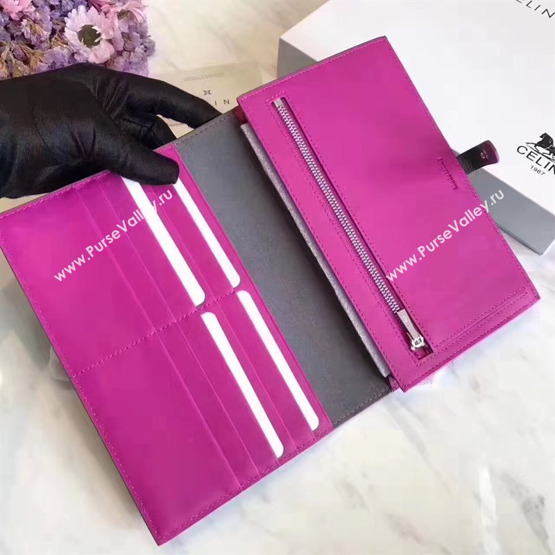 Celine large gray v wallet rose bag 4539