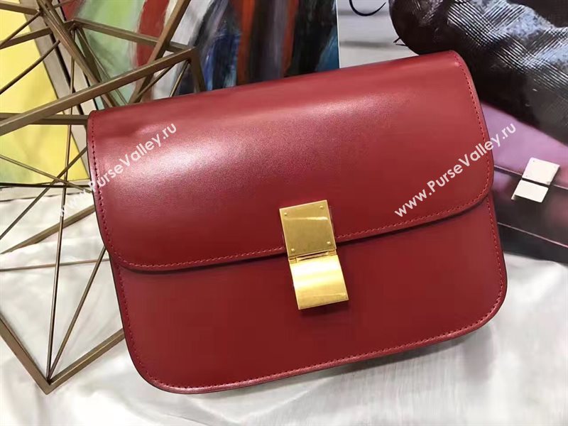 Celine classic wine box bag 4651