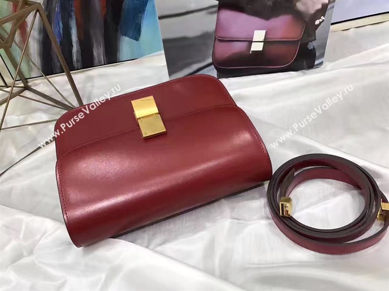 Celine classic wine box bag 4651