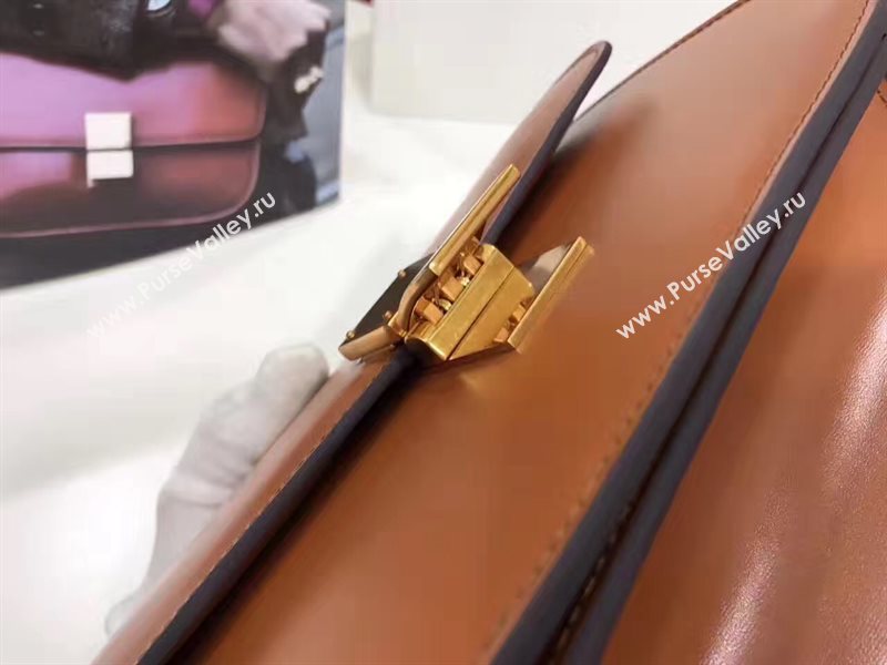 Celine classic box tan dark bag 4664