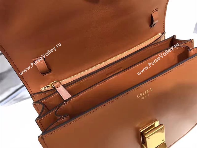 Celine classic box tan dark bag 4664