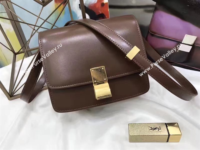 Celine small classic box coffee dark bag 4667