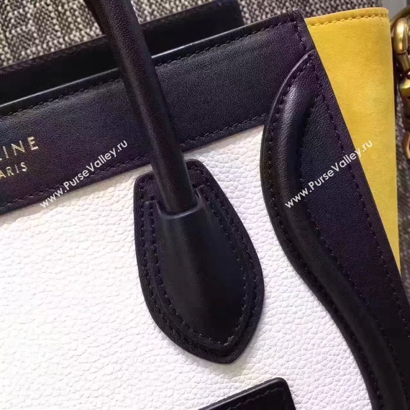 Celine nano Boston tri black yellow white bag 4669