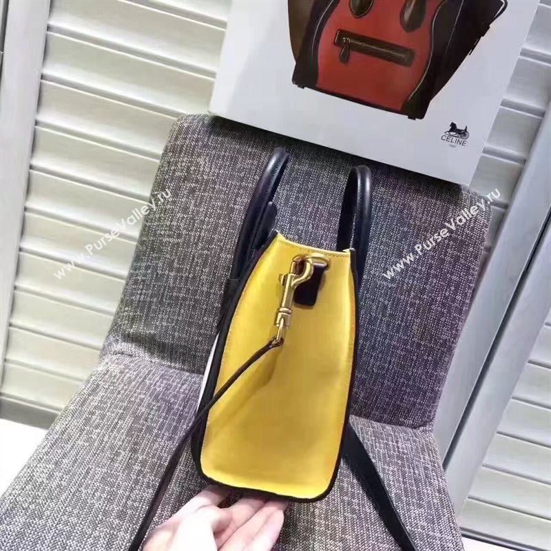 Celine nano Boston tri black yellow white bag 4669