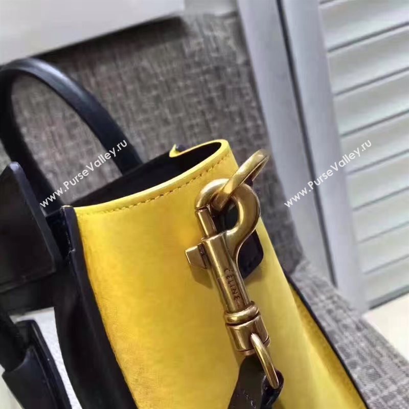 Celine nano Boston tri black yellow white bag 4669