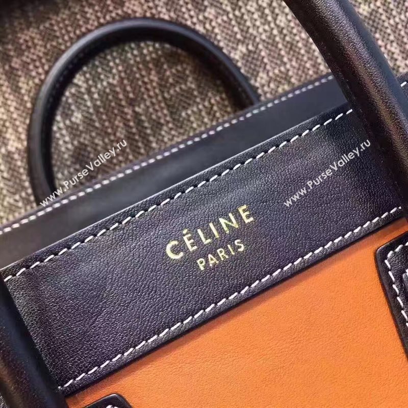 Celine nano black orange Boston white bag 4670