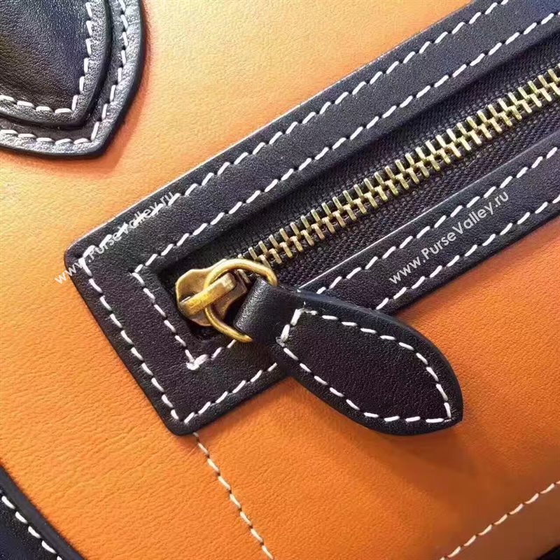 Celine nano black orange Boston white bag 4670