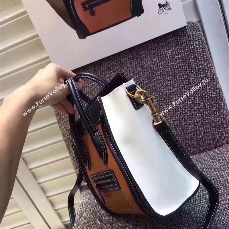 Celine nano black orange Boston white bag 4670