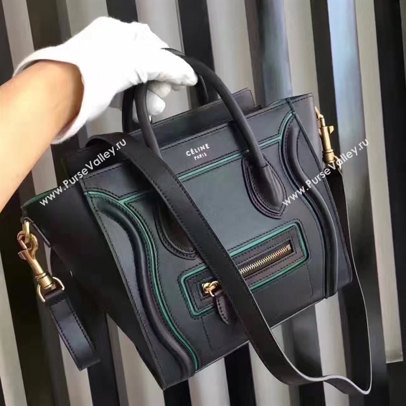 Celine nano black v Boston green bag 4672