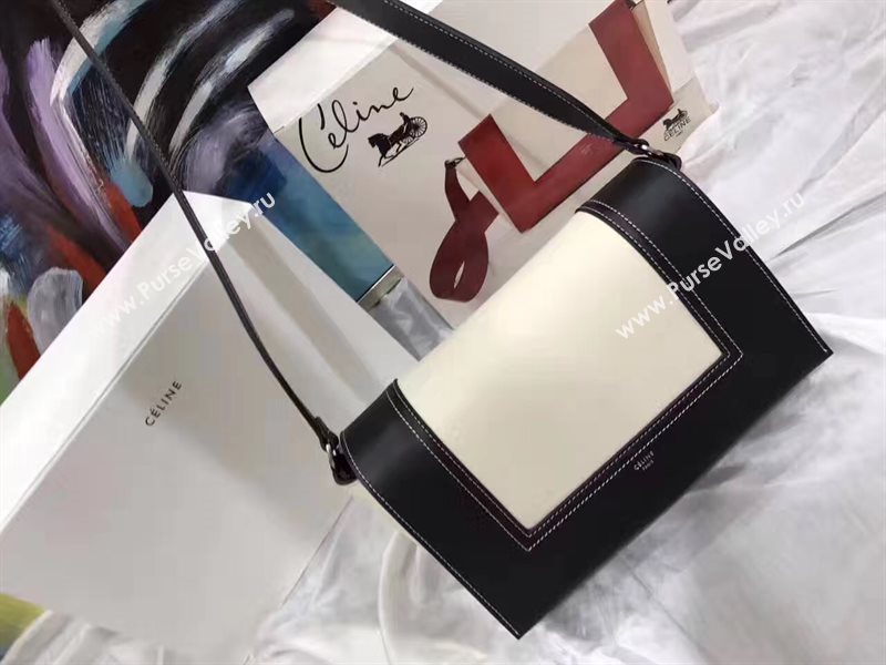 Celine black v Frame cream bag 4674