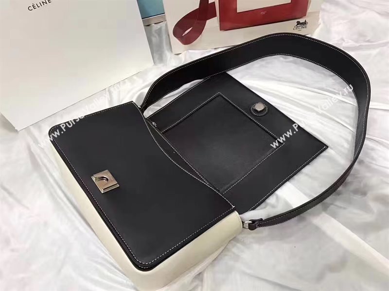 Celine black v Frame cream bag 4674