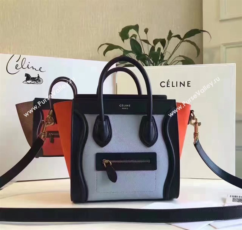 Celine nano black v Boston sky bag 4675