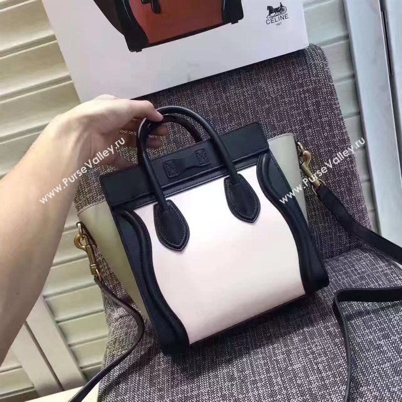 Celine nano black v Boston white bag 4676