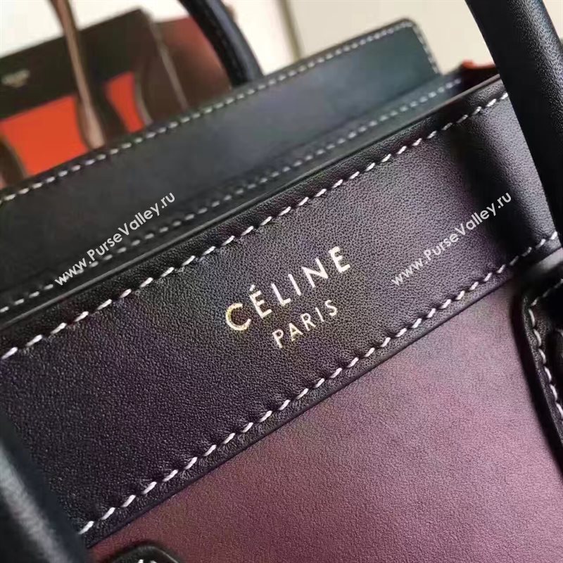 Celine nano Boston black red wine bag 4677