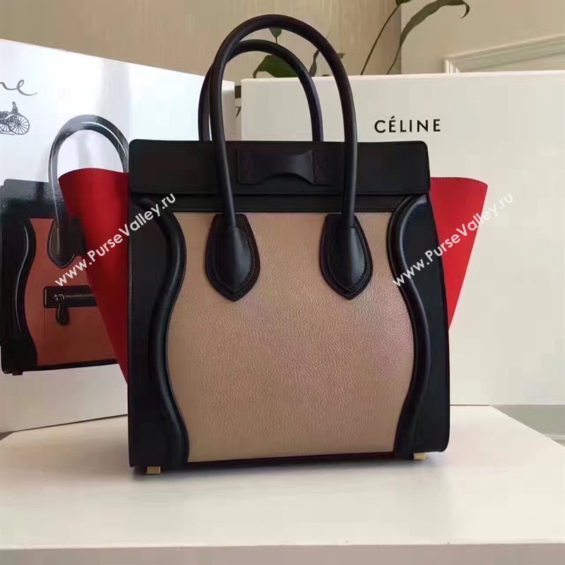Celine medium Boston black red nude bag 4678