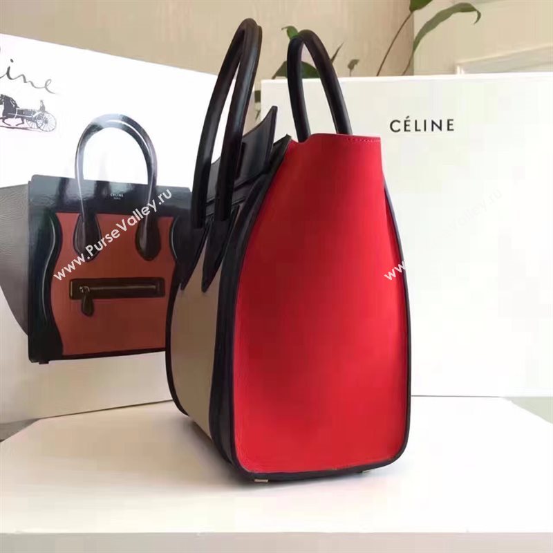 Celine medium Boston black red nude bag 4678