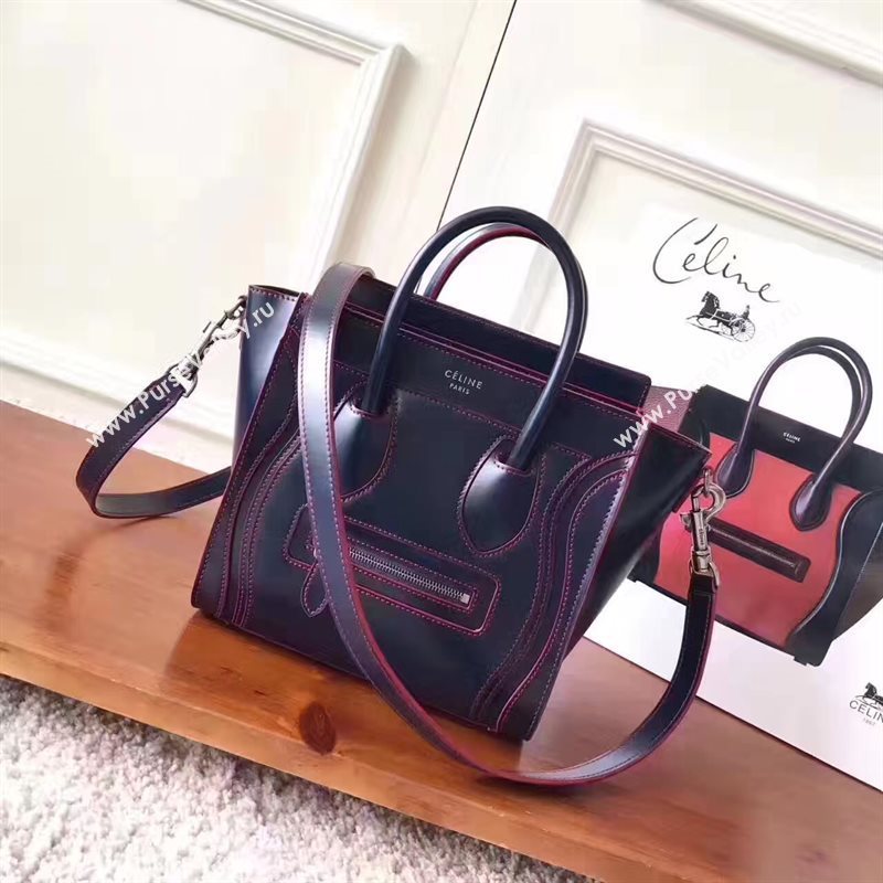 Celine nano black v Boston red bag 4682