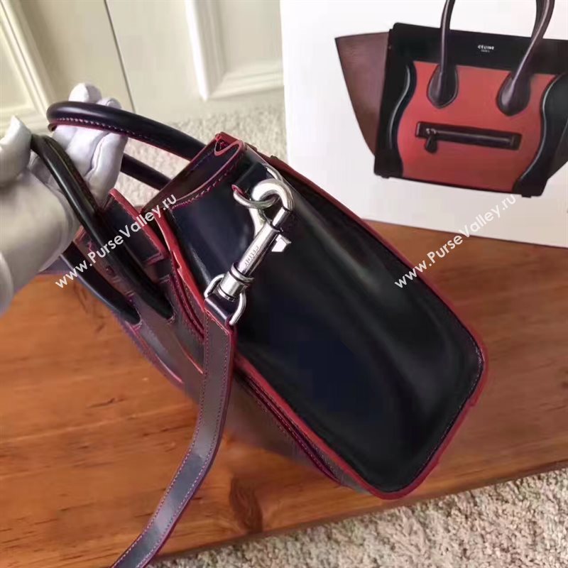 Celine nano black v Boston red bag 4682