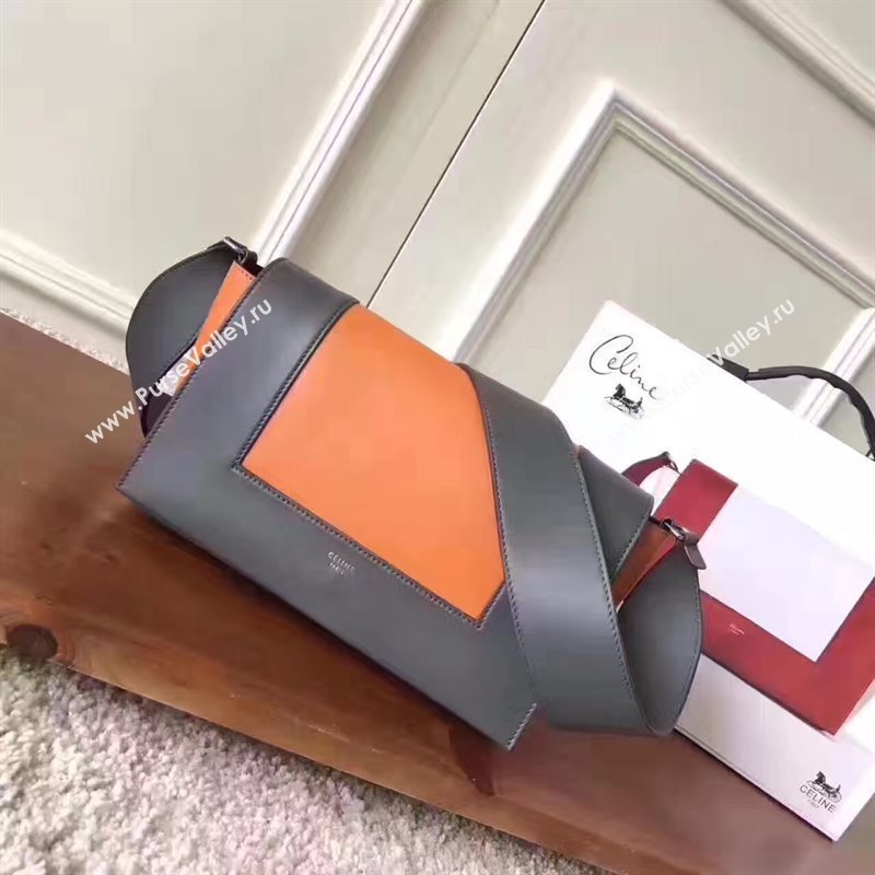 Celine gray v Frame orange bag 4692