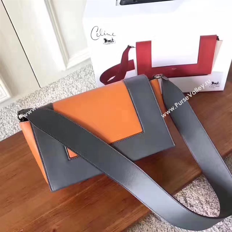 Celine gray v Frame orange bag 4692