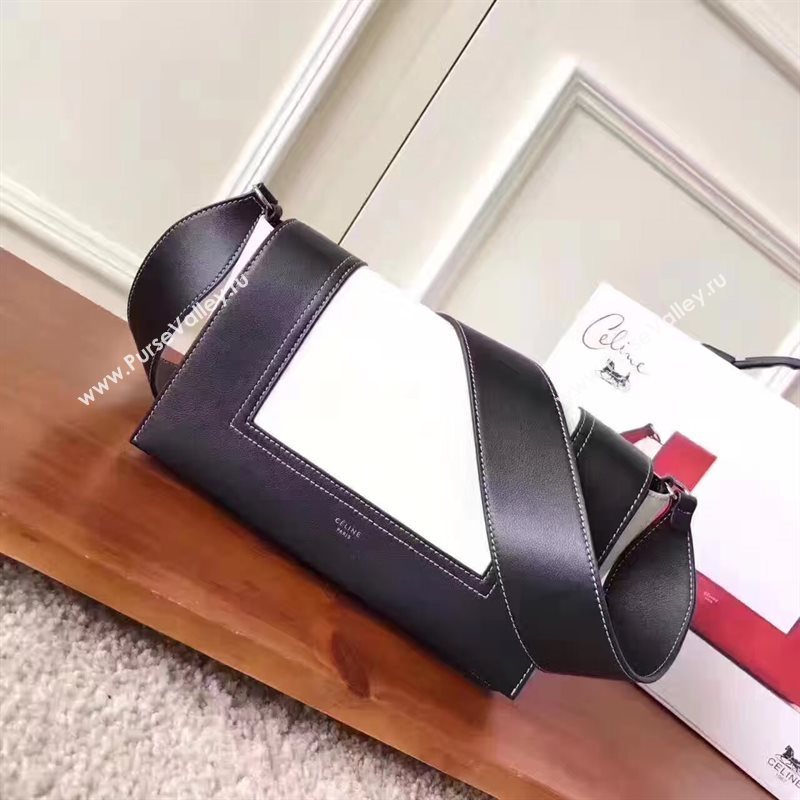 Celine black Frame white bag 4693