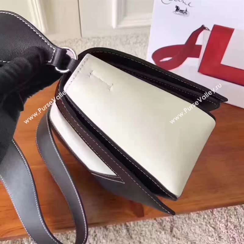 Celine black Frame white bag 4693
