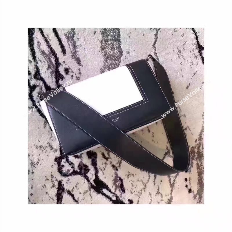 Celine black Frame white bag 4693