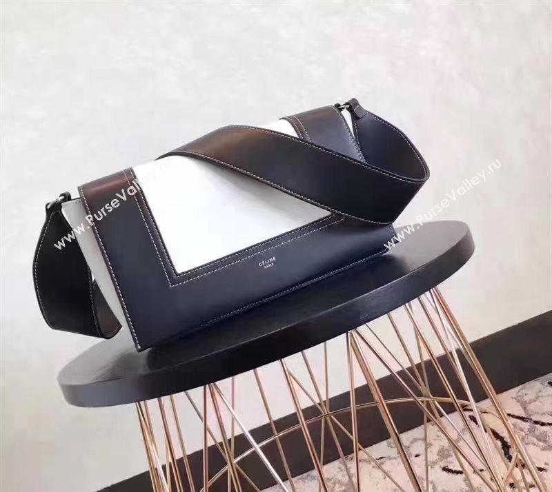 Celine black Frame white bag 4693