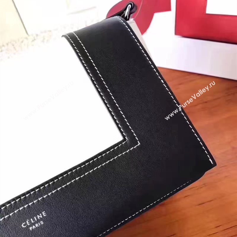 Celine black Frame white bag 4693