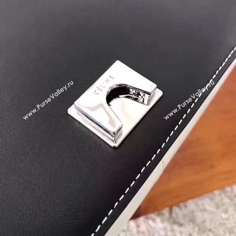 Celine black Frame white bag 4693