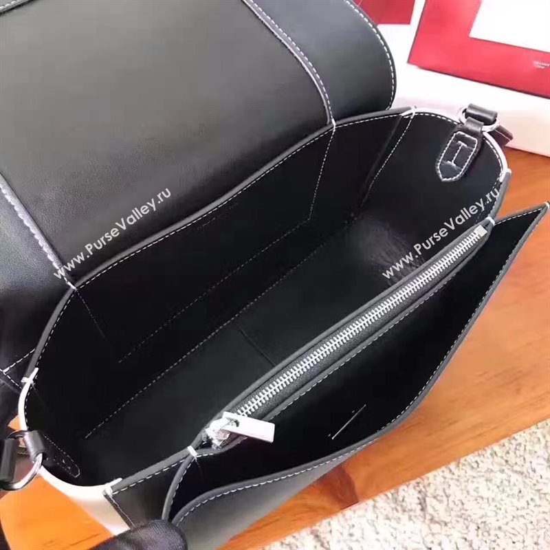 Celine black Frame white bag 4693