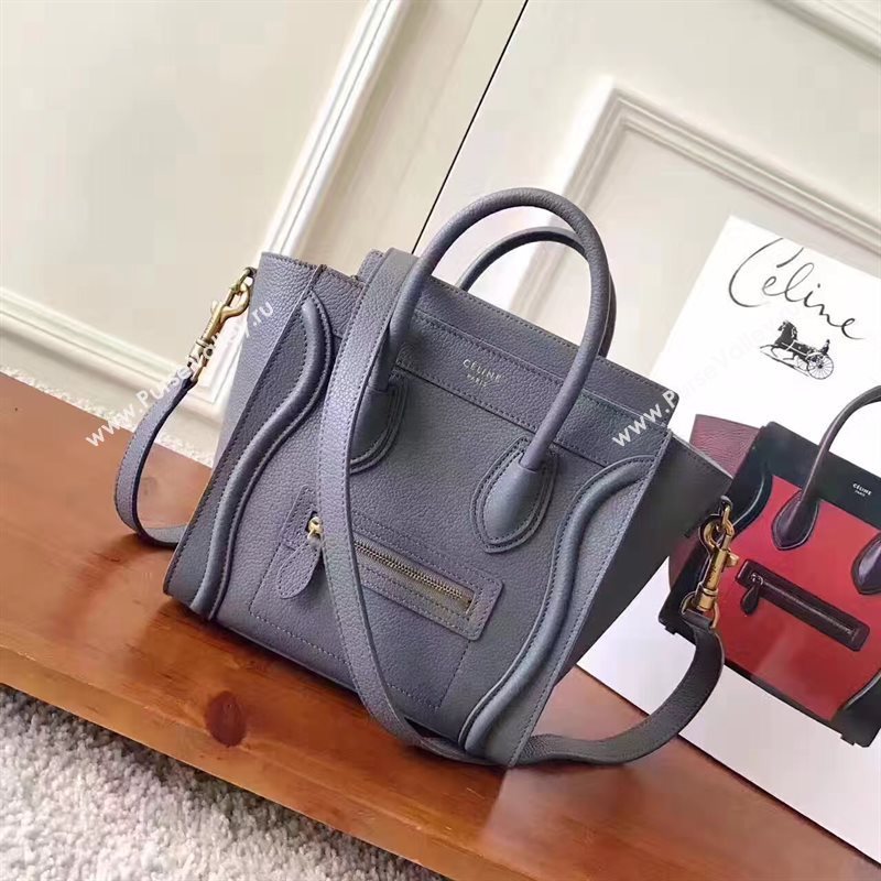 Celine nano Boston gray bag 4695