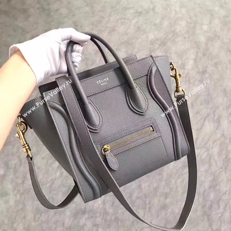 Celine nano Boston gray bag 4695