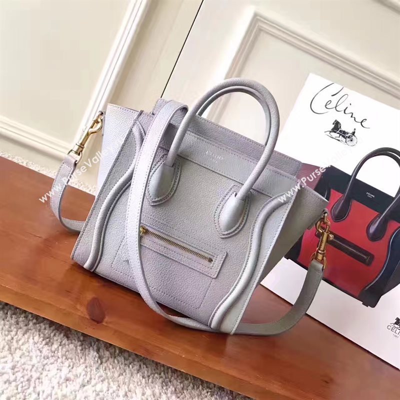 Celine nano light Boston gray bag 4696
