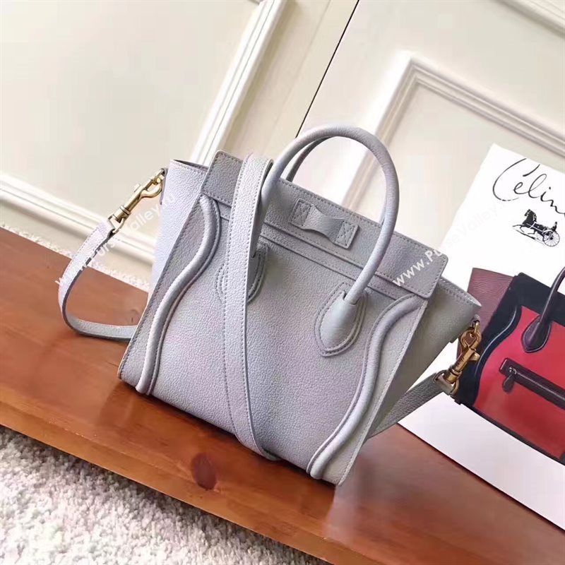 Celine nano light Boston gray bag 4696