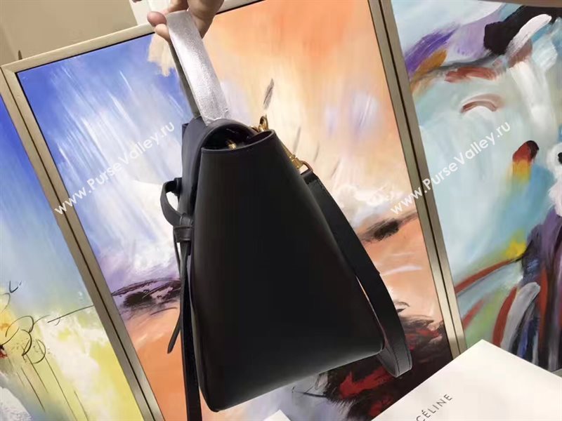 Celine medium belt black smooth bag 4610