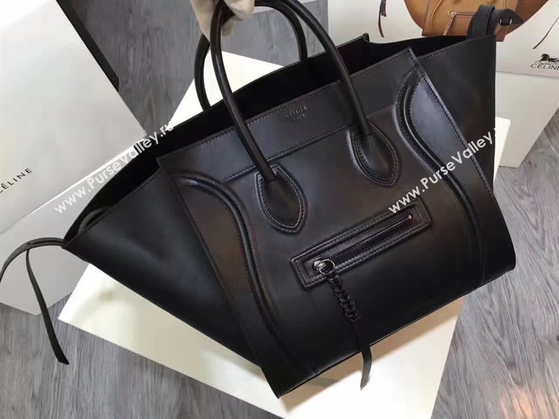 Celine large smooth black Phantom Luggage bag 4620