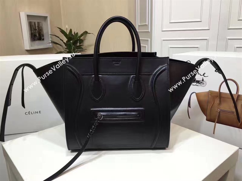 Celine large smooth black Phantom Luggage bag 4620