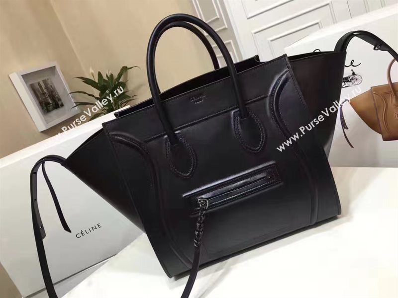 Celine large smooth black Phantom Luggage bag 4620