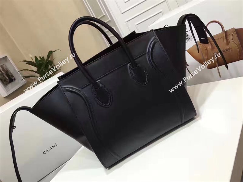 Celine large smooth black Phantom Luggage bag 4620