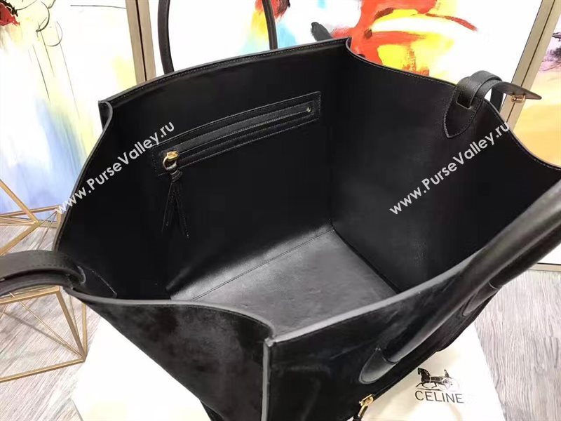 Celine large suede black Phantom Luggage bag 4621
