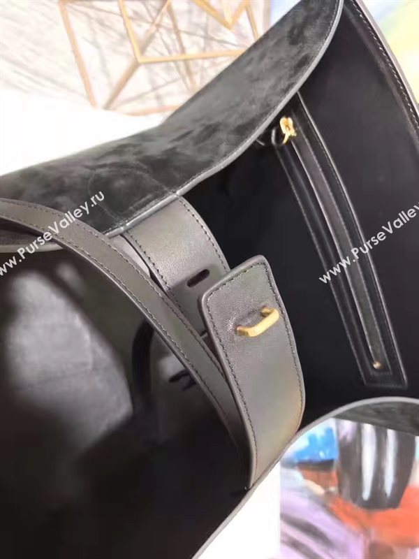 Celine large suede black Phantom Luggage bag 4621