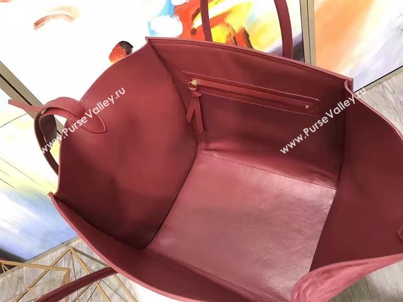 Celine large suede wine Phantom Luggage bag 4622