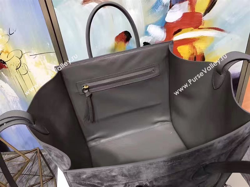 Celine large suede gray Phantom Luggage bag 4624
