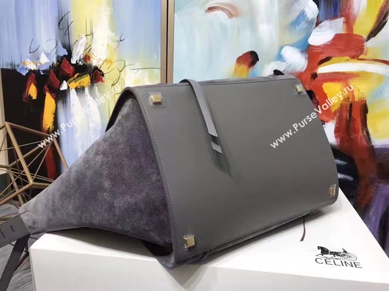Celine large suede gray Phantom Luggage bag 4624
