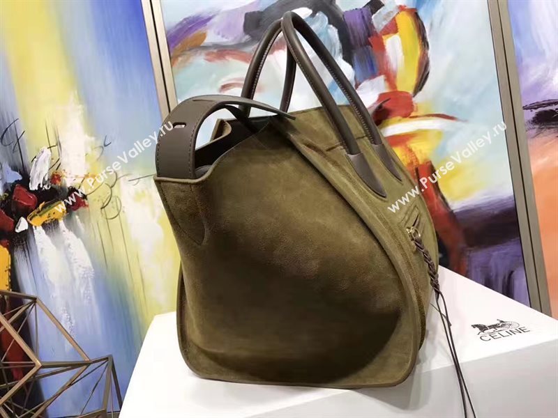 Celine large suede tan Phantom Luggage bag 4625