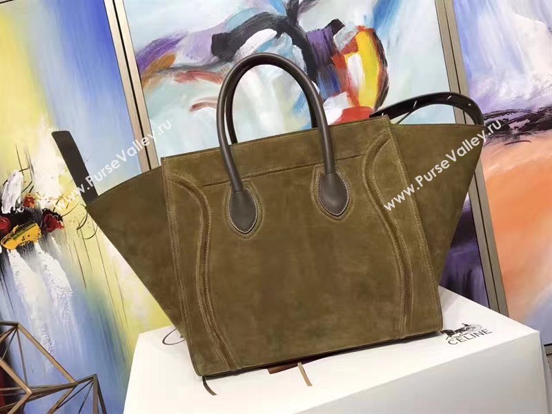 Celine large suede tan Phantom Luggage bag 4625
