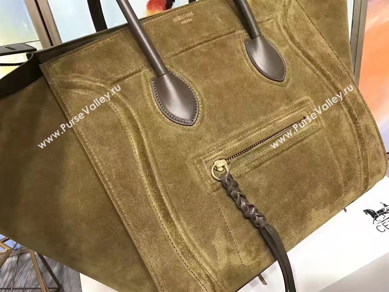 Celine large suede tan Phantom Luggage bag 4625