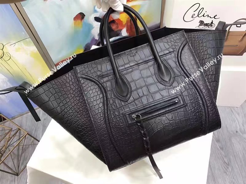 Celine large Luggage black Phantom bag 4638